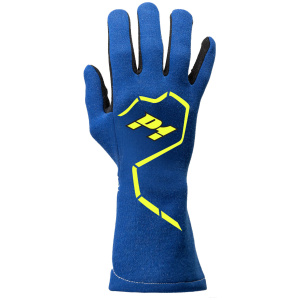 P1 Fast FIA handschoenen in zwart met neon gele details
