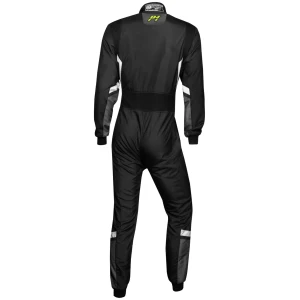 P1 Pro SF race overall slim fit in zwart, antraciet en zilver