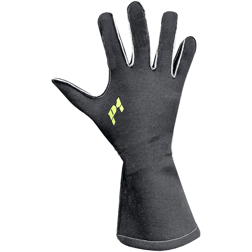 P1 Speed Zero race handschoenen in effen zwart zonder print