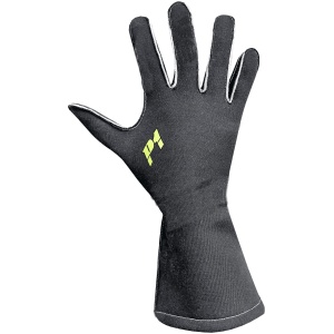 P1 Speed Zero race handschoenen in effen zwart zonder print