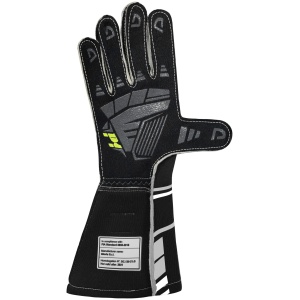 P1 Speed Zero race handschoenen in effen zwart zonder print