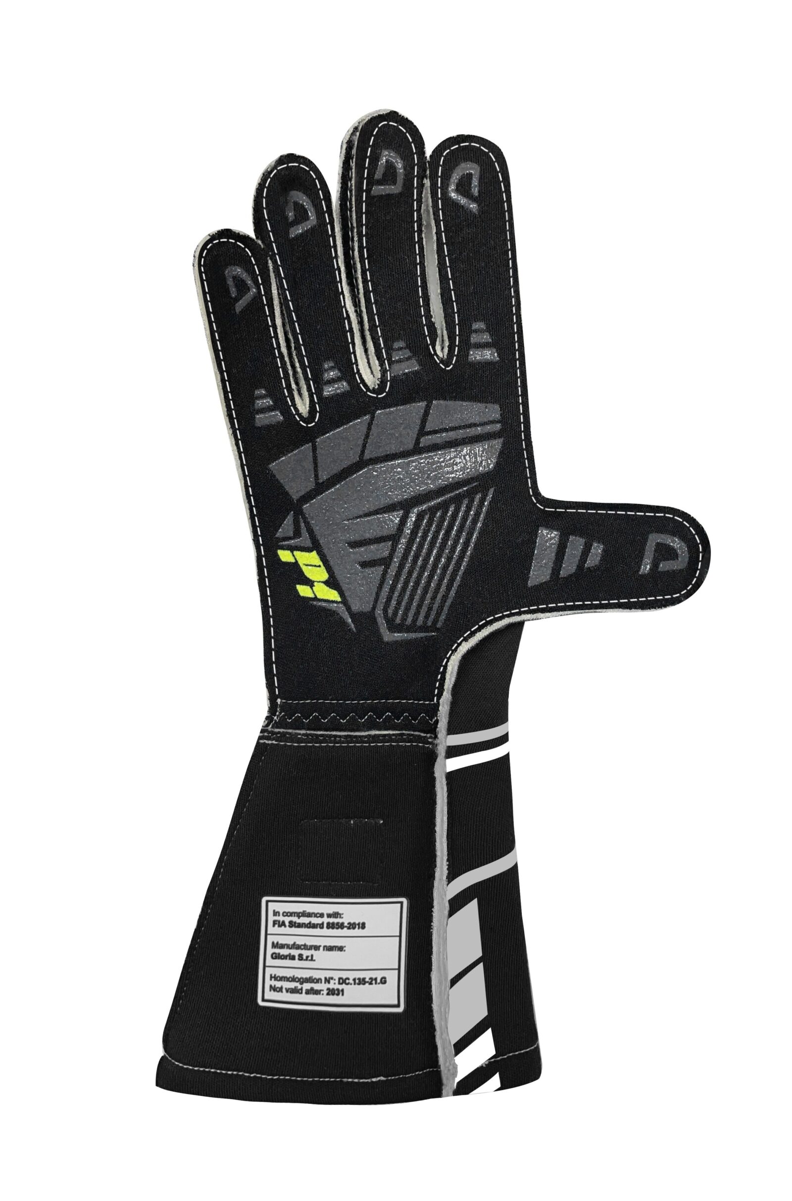Gants de course P1 Speed Zero FIA 2 Siliconen grip op palm en vingers van de P1 Speed Zero