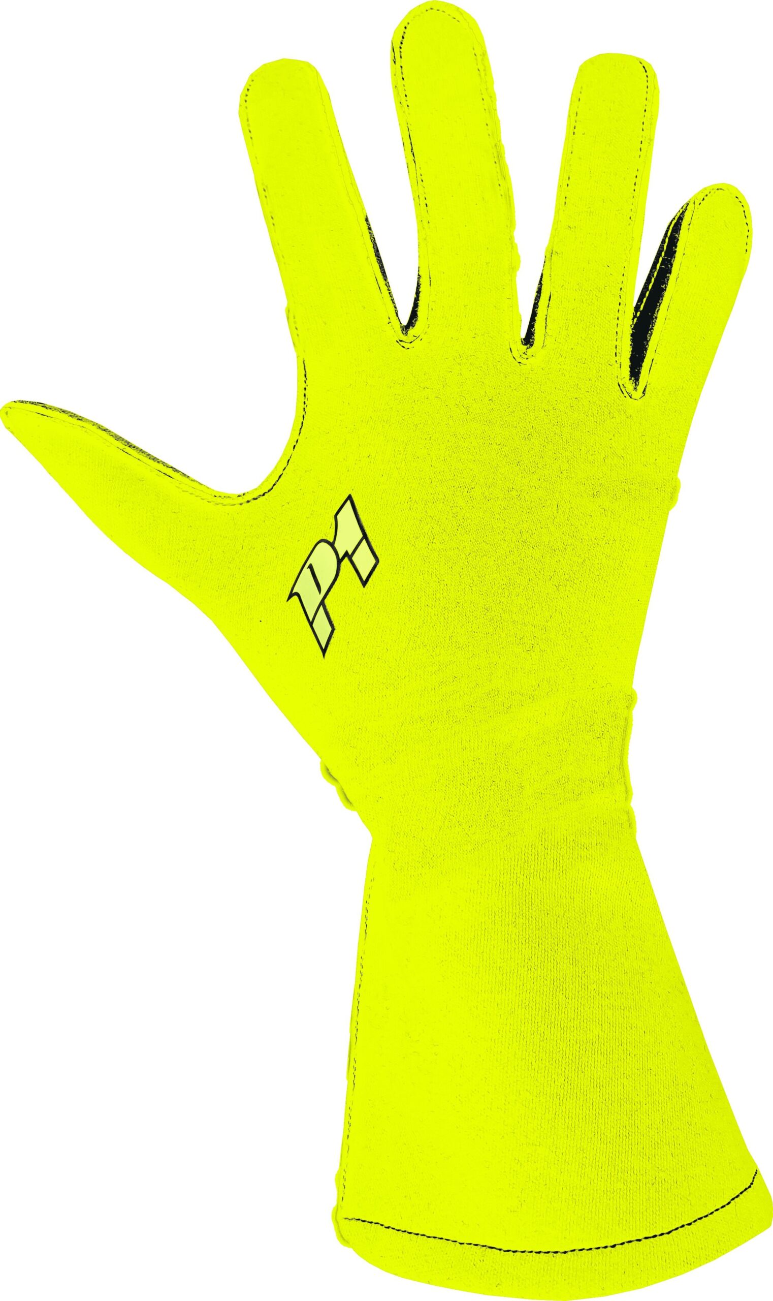 Gants de course P1 Speed Zero FIA 3 Neon gele P1 Speed Zero FIA rijhandschoen met clean design
