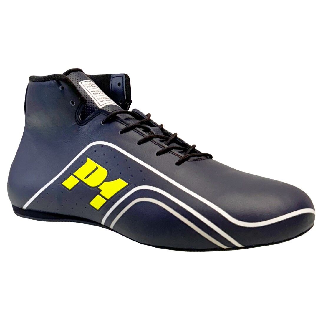 P1 Superlight FIA racing shoes 4 Donkerblauwe uitvoering van de lichte P1 racingschoen Superlight