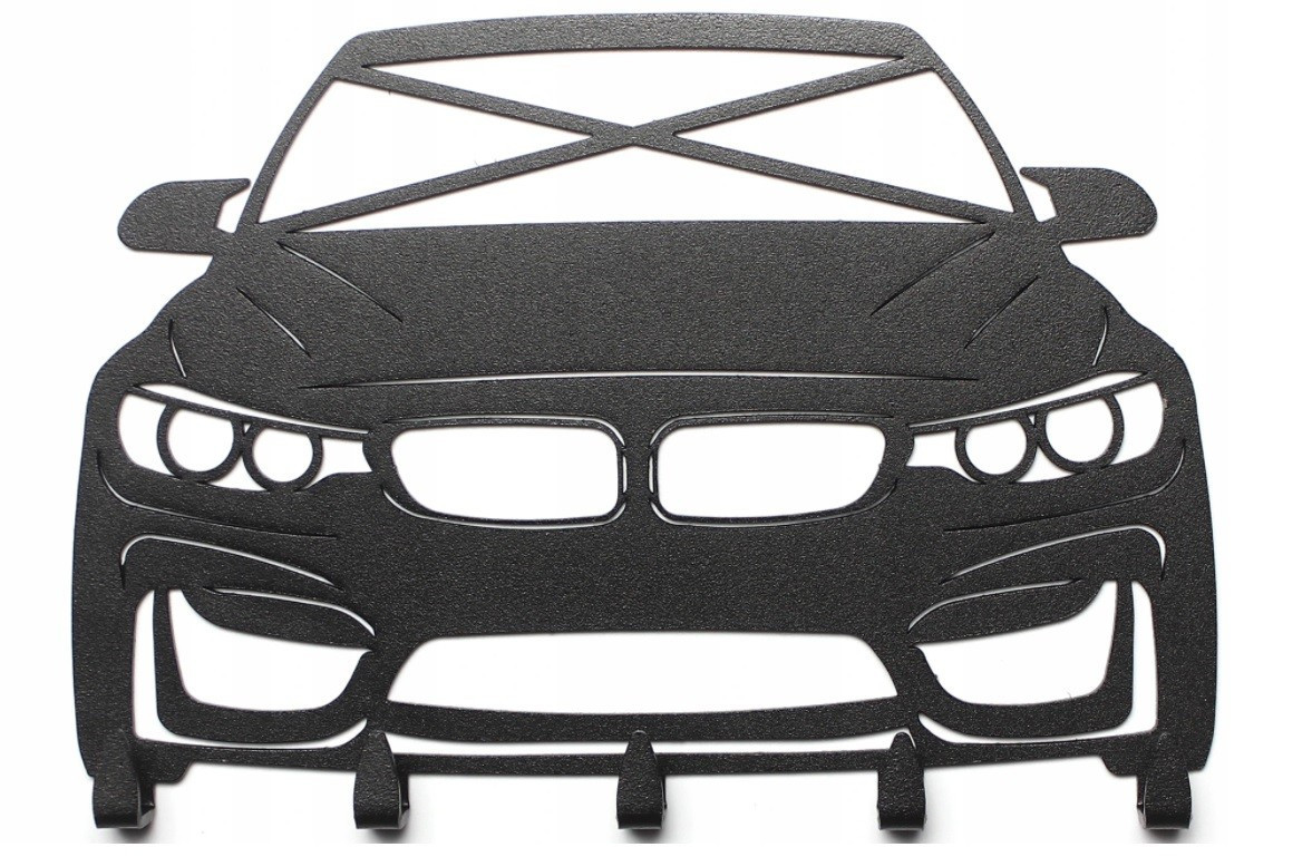 Schlüsselbrett BMW M3 M4 F80 F82 F30 F32 Geschenk Gadget 2 Schlüsselbrett BMW M3 M4 in Schwarz mit Haken für Schlüssel