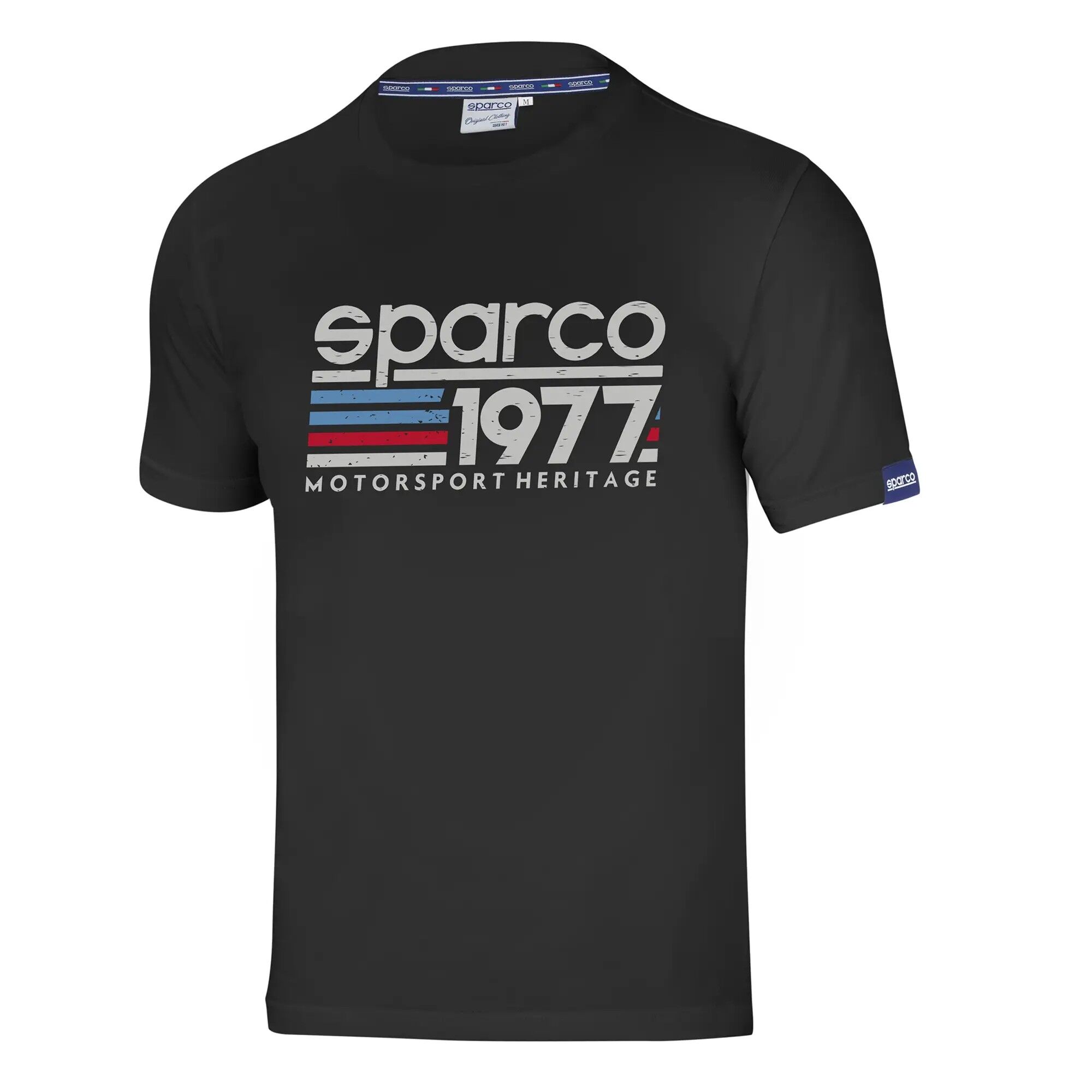 Sparco 1977 T-shirt 2 Zwarte uitvoering van het Sparco shirt met 1977 logo