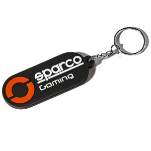 Sparco 3D sleutelhanger in verschillende uitvoeringen naast elkaar