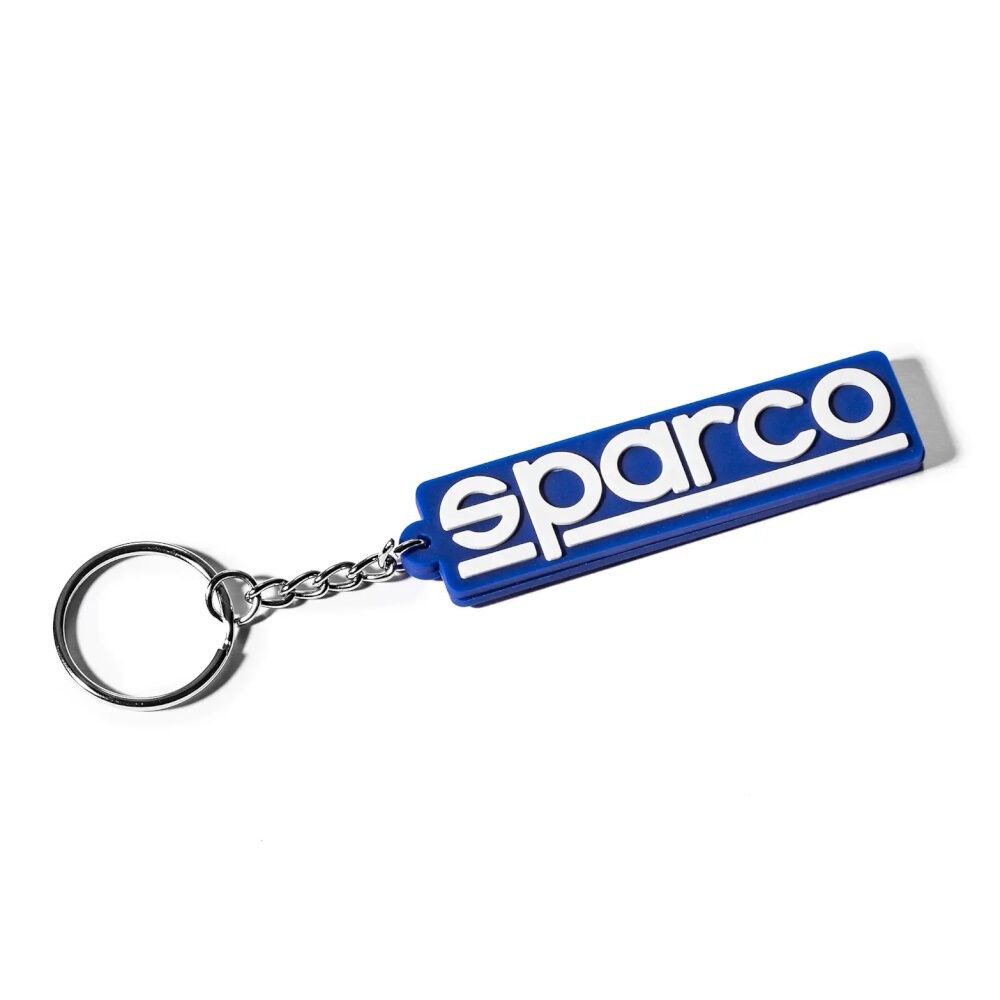 Sparco 3D keyring 4 3D rubberen Sparco-logo als hanger aan een metalen sleutelring