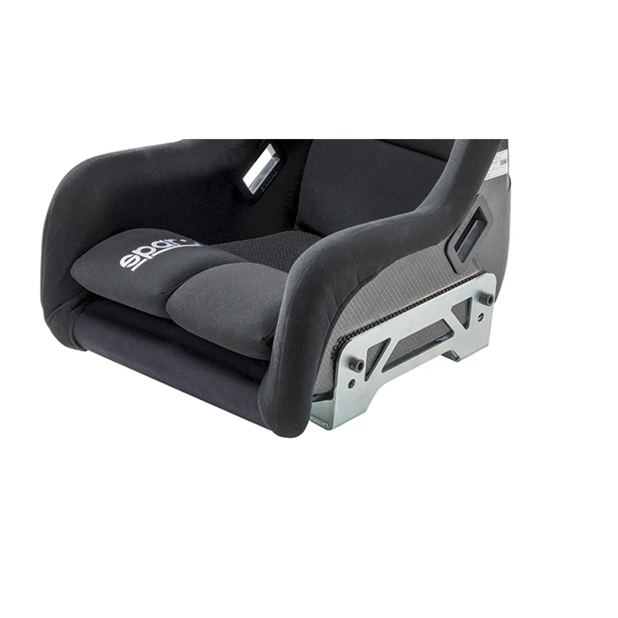 Fixations latérales Sparco ADV Elite pour baquet 3 Detail van de bevestigingsgaten in de ADV Elite zijmontage van Sparco