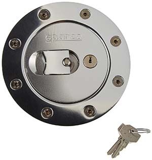 Sparco locking fuel cap brushed aluminium 1 Sparco afsluitbare tankdop geborsteld aluminium met slot
