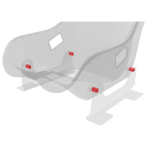 Sparco afstandhouderset 20 mm, vier rode nylon afstandhouders voor Ultra stoelen