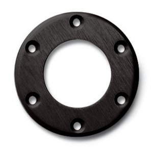 Sparco aluminium steering wheel ring black 1 Sparco aluminium stuurring in zwart gelakt aluminium voor de claxondrukker