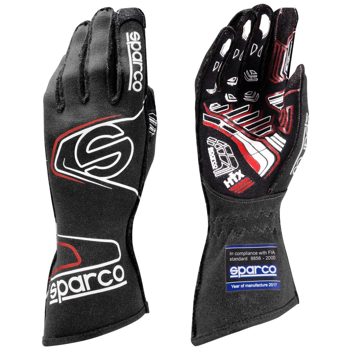 Sparco Arrow EVO RG-7 FIA race handschoenen maat 8 1 Sparco Arrow EVO RG-7 FIA race handschoenen in zwart met rood
