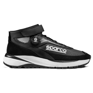 Sparco Chrono raceschoenen in zwart leer met draaiknop aan de zijkant