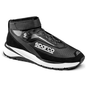 Sparco Chrono raceschoenen in zwart leer met draaiknop aan de zijkant