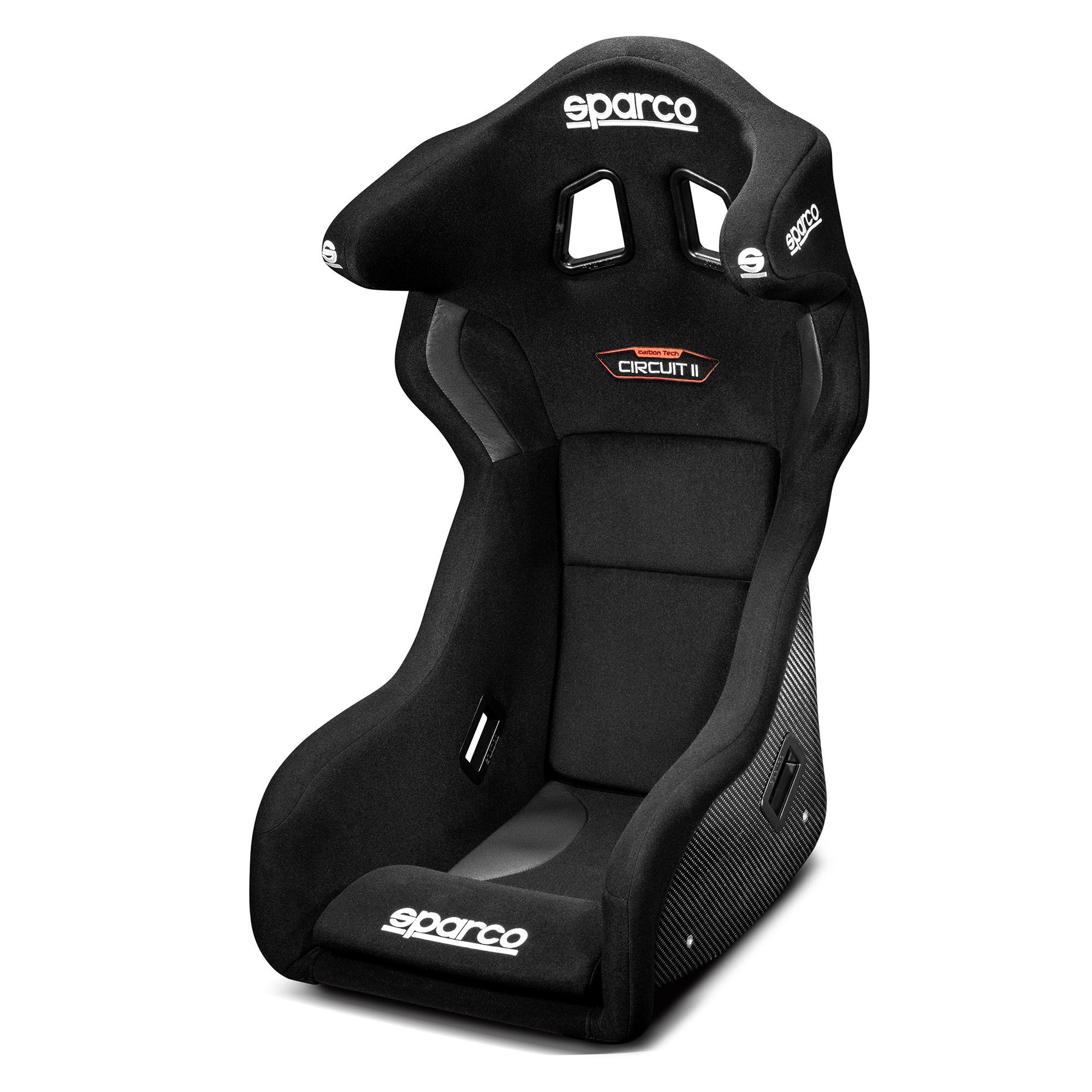 Sparco Circuit II Carbon FIA racing seat 1 Sparco Circuit II Carbon kuipstoel met carbon kuip en hoofdsteunen
