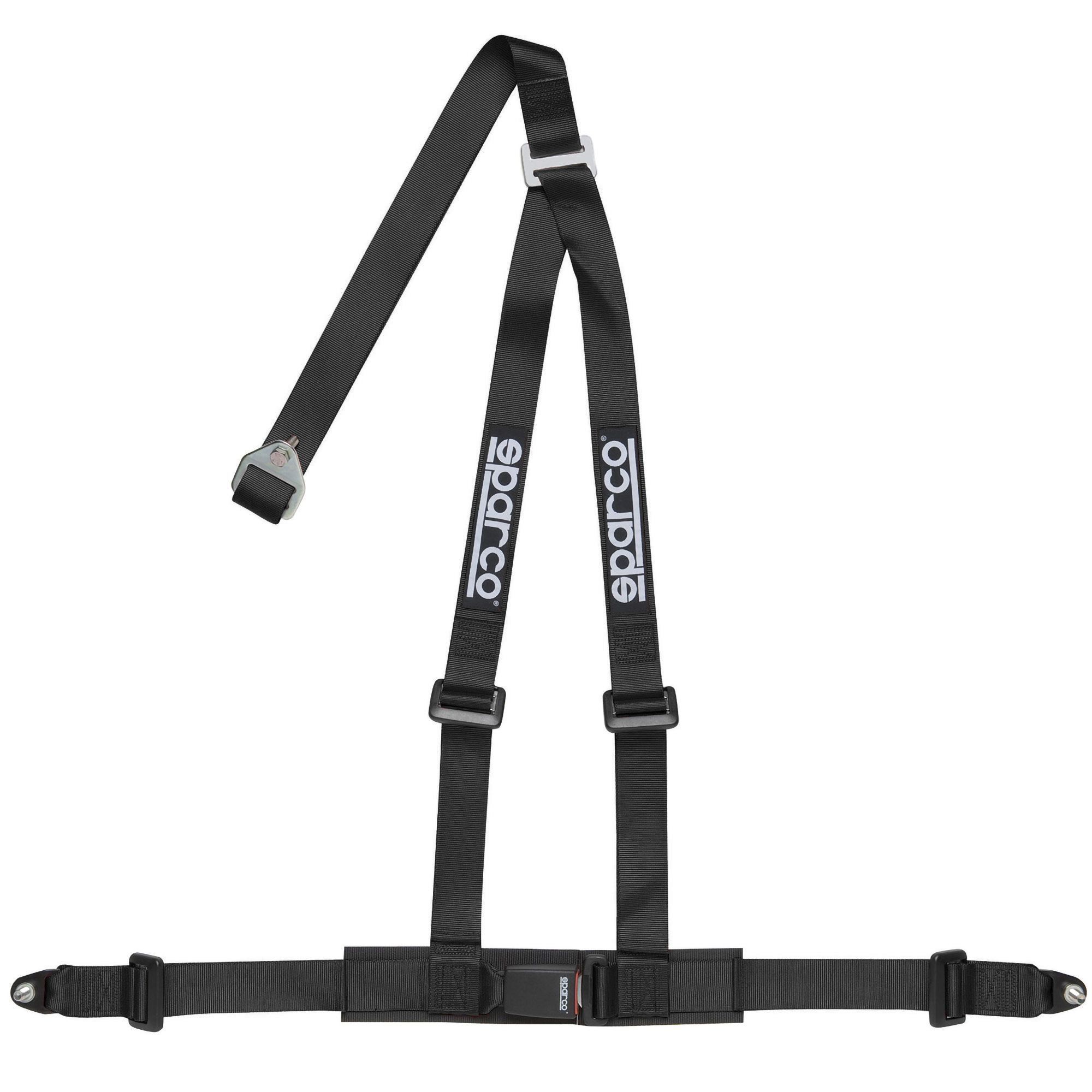 Sparco Club H-3 clubsport harness 3-point 1 Sparco Club H-3 clubsport gordel 3-punts in zwart