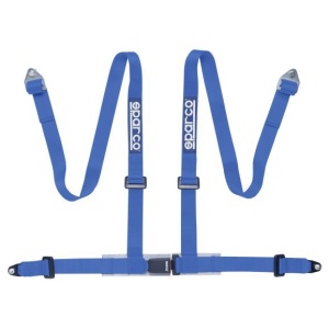 Sparco Club H-4 clubsport gordel 4-punts in blauw
