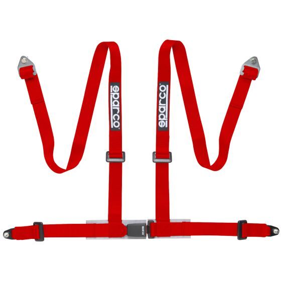 Sparco Club H-4 clubsport gordel 4-punts 3 Rode Sparco Club H-4 gordel voor trackdays en sportieve straatauto's