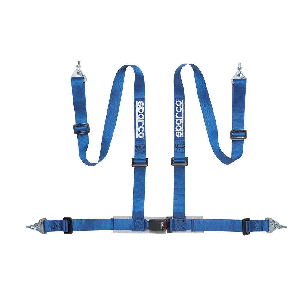 Sparco Club H-4M clubsport gordel 4-punts 1 Sparco Club H-4M clubsport gordel 4-punts in blauw met clip-in