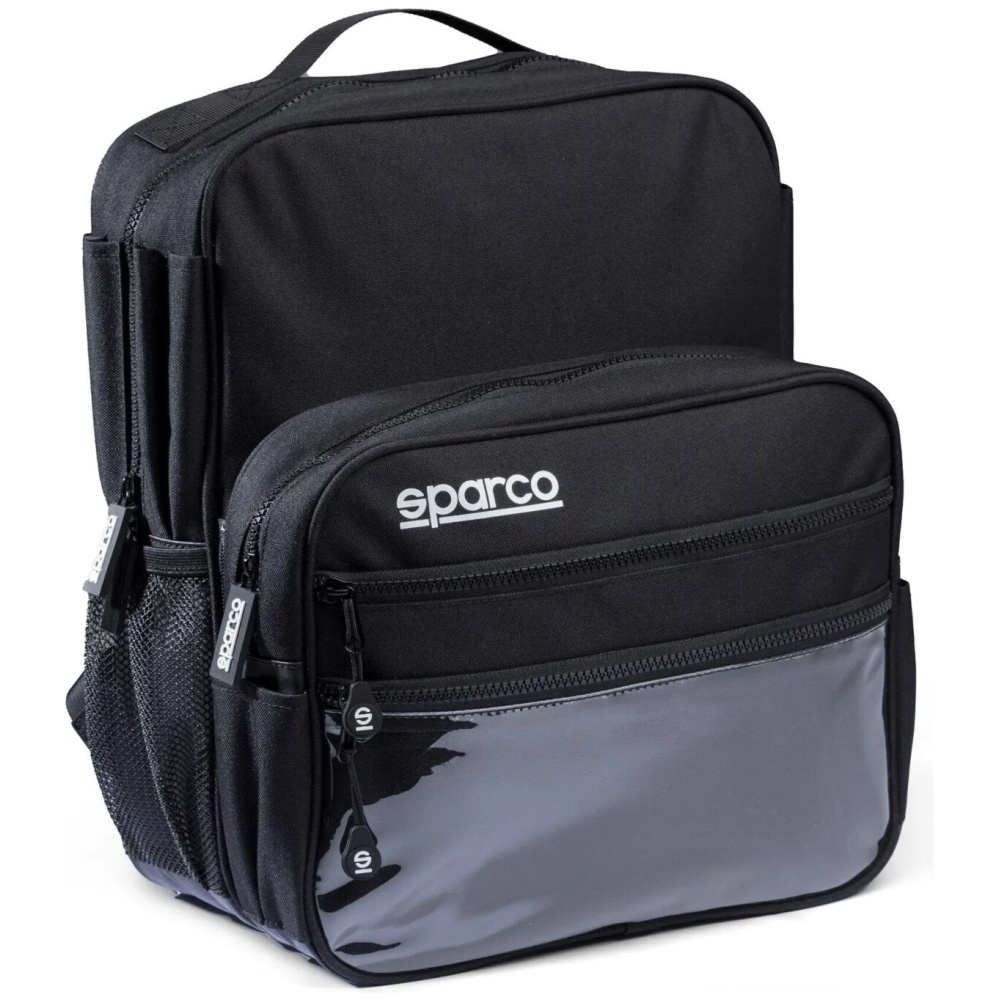 Sparco Co-Driver Plus tas als zwarte rugzak voor rallynavigators