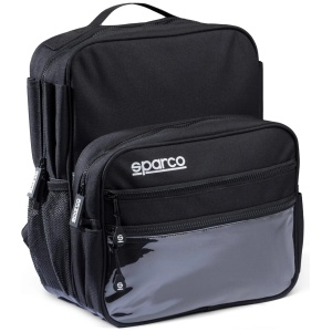 Sparco Co-Driver Plus tas als zwarte rugzak voor rallynavigators