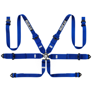 Sparco Competition H-3+2 FIA gordel 6-punts in blauw