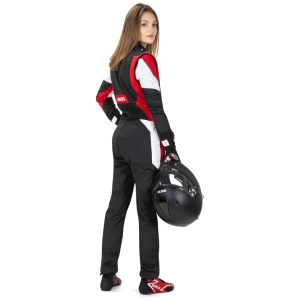 Sparco Competition Lady race overall voor dames in zwart, rood en wit