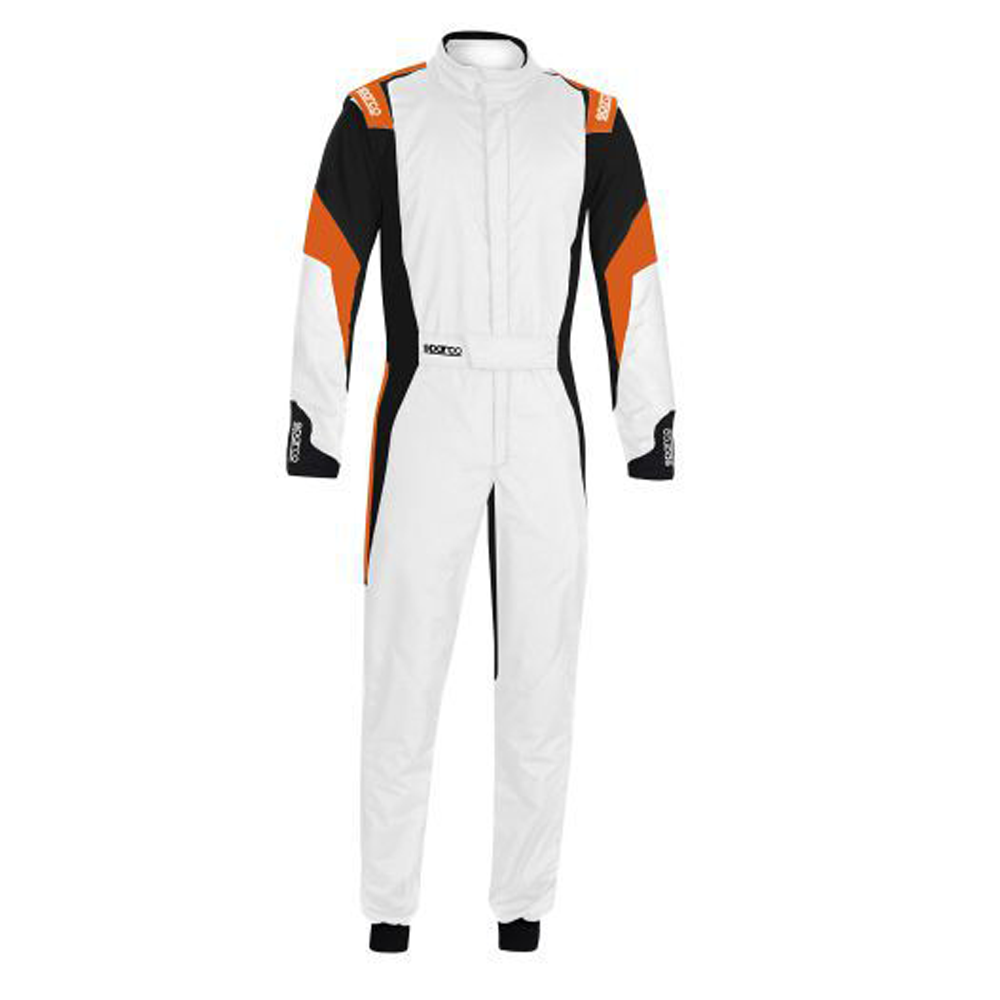 Sparco Competition FIA racing suit 2 Sparco Competition R567 racepak in een lichte kleurstelling met oranje accenten