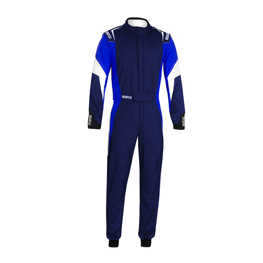 Sparco Competition FIA racing suit 4 Sparco Competition overall in marineblauw met electric blauw en wit