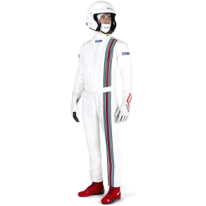 Sparco Competition Vintage race overall in wit met retro racestrepen