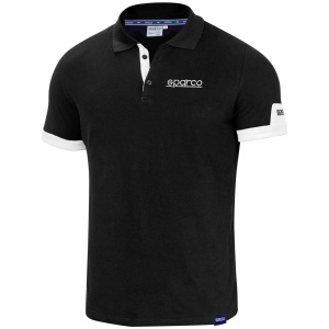 Sparco Corporate polo heren in wit met geborduurde logo's