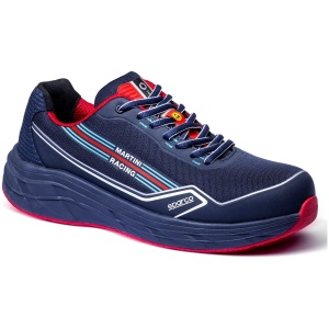 Corsica Martini Racing veiligheidsschoen van Sparco in marineblauw met rood