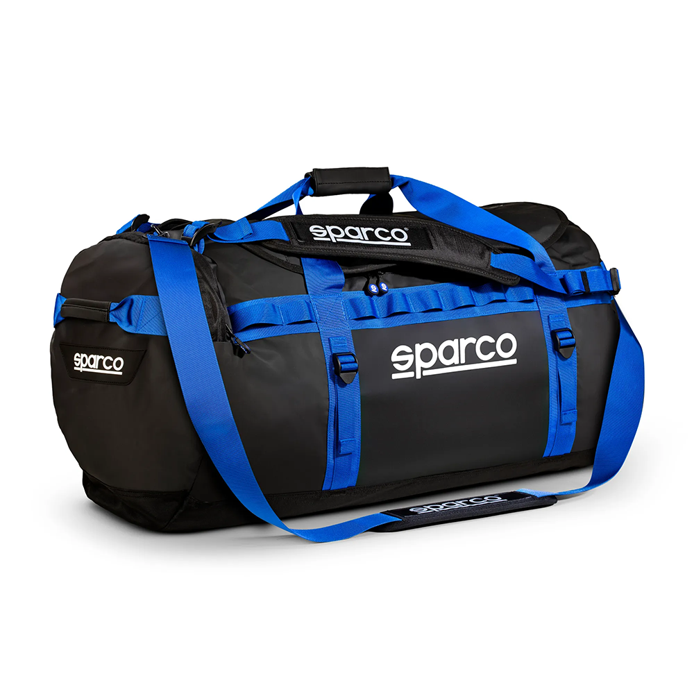 Sac de voyage Sparco Dakar large 3 Dakar-L tas van Sparco in zwart met blauw, zijaanzicht