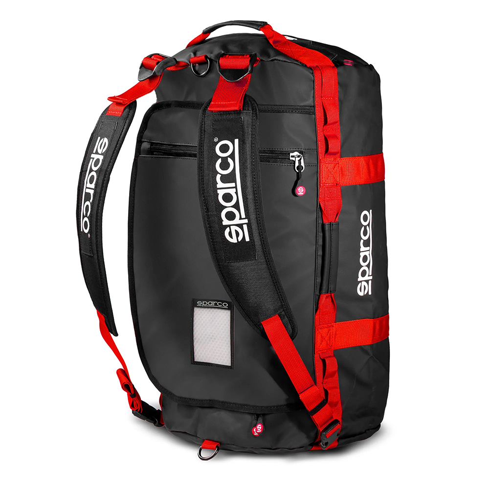Sparco Dakar duffle bag small 4 Geopende Dakar-S tas met grote uitklapbare bovenopening