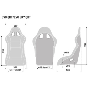 Sparco Evo QRT gaming stoel van glasvezel in zwart