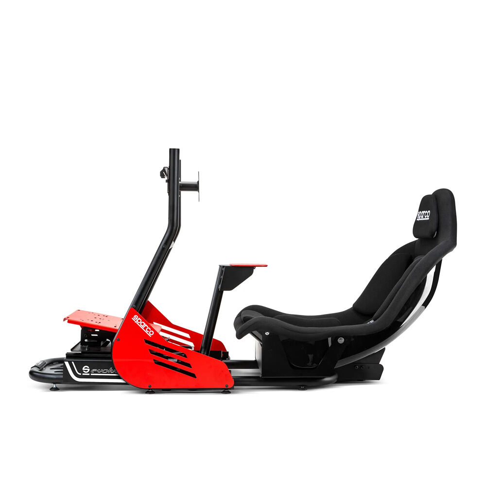 Cockpit simracing Sparco Evolve GP Pro 3 Achterzijde van de Sparco GP sim cockpit met 40 mm chassis