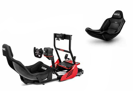 Sparco Evolve GP Rig I racing simulator 5 Vrijstaande zwarte GP Rig I van Sparco met verstelbare stoelbekleding