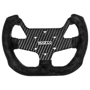 Sparco F-10C 6-bouts carbon stuur van 270 mm met suède grip