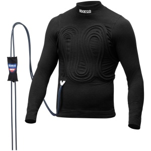 Sparco koelshirt in wit met geïntegreerde koelbuizen, FIA en SFI goedgekeurd