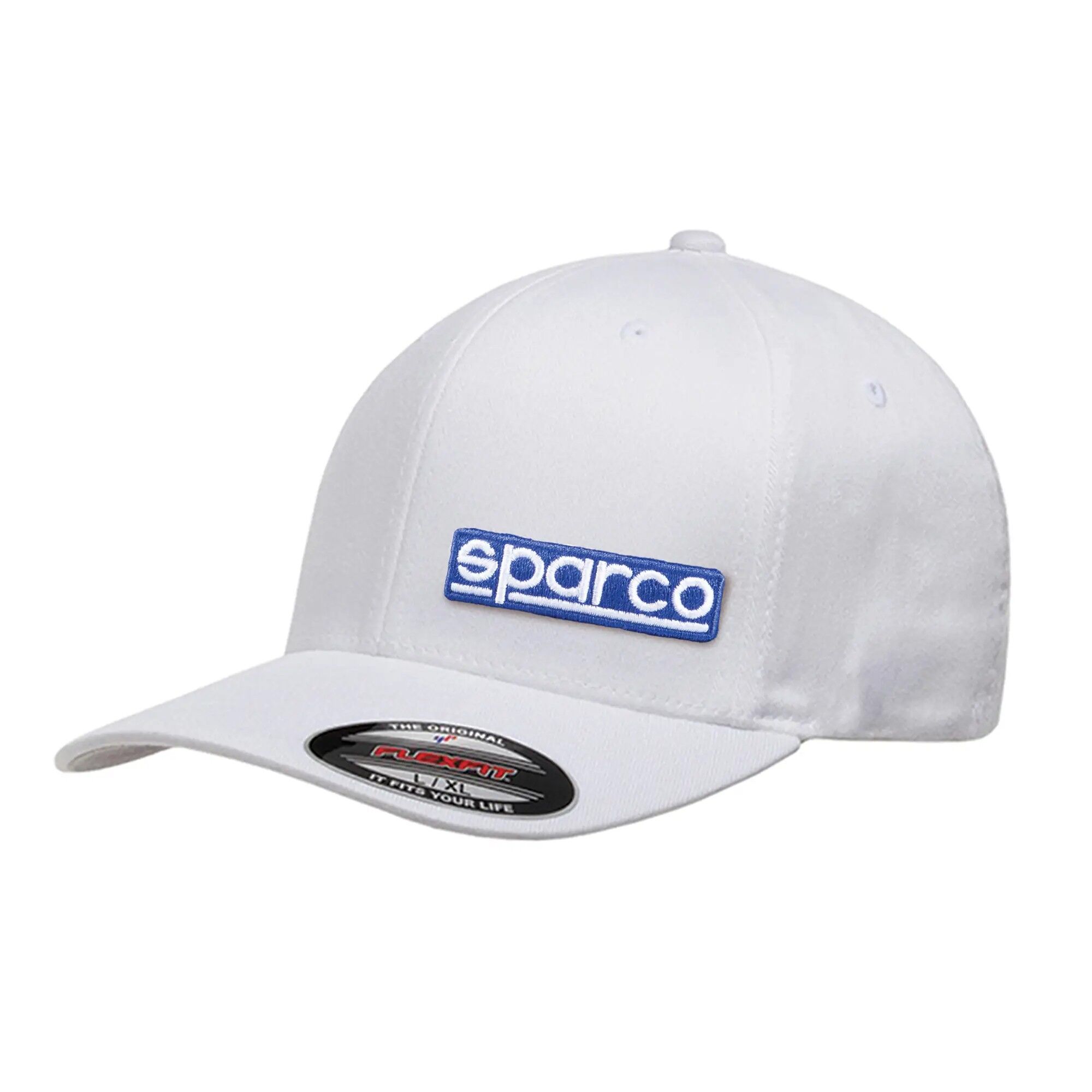 Sparco Flexfit Original cap 4 Witte cap met gebogen klep van Sparco