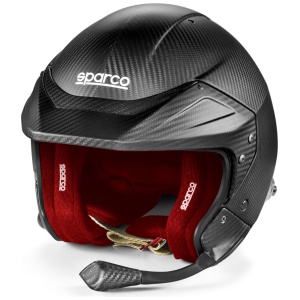 Sparco Flux RJ-i Carbon open face rallyhelm met zwart interieur