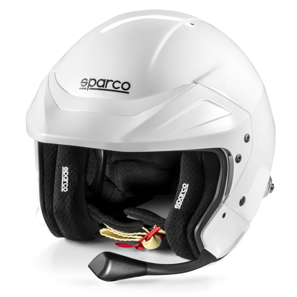 Sparco Flux RJ-i rallyhelm 3 Witte copilotenhelm met Nexus-aansluiting in de schaal