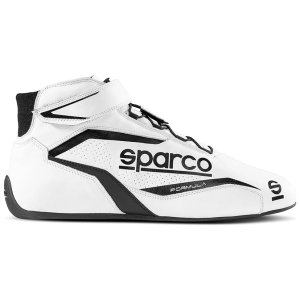 Sparco Formula raceschoenen in zwart en wit van geperforeerd kalfsleer