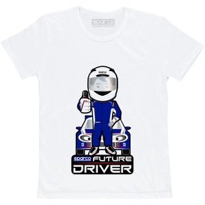 Sparco Future Driver T-shirt voor kinderen in wit