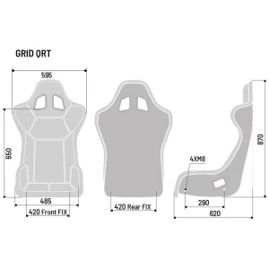Sparco Grid Q gaming stoel van glasvezel voor simracen