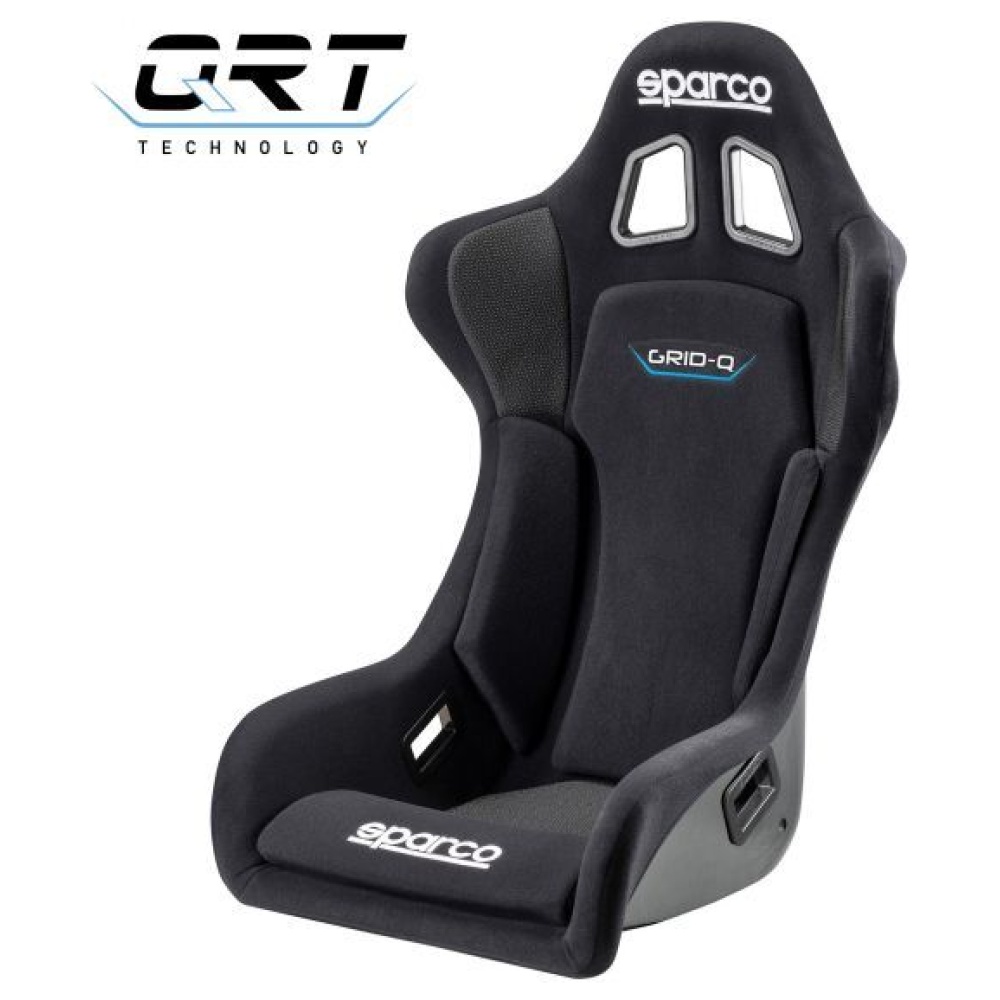 Sparco Grid Q QRT kuipstoel met compacte schouderpartij en klittenbandkussens