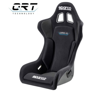 Sparco Grid Q QRT kuipstoel met compacte schouderpartij en klittenbandkussens