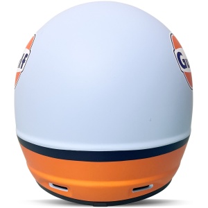 Sparco Gulf J-Pro open face helm in lichtblauw en oranje