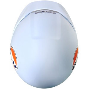Sparco Gulf J-Pro open face helm in lichtblauw en oranje
